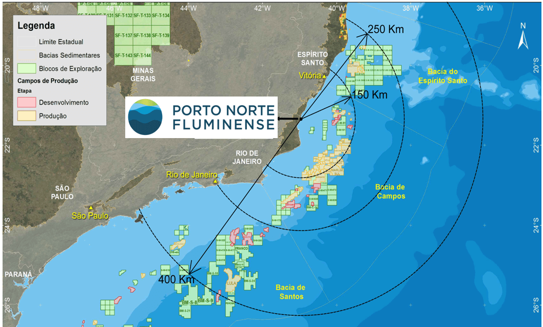 Mapa do Porto Norte Fluminense